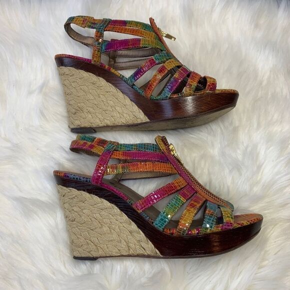 Vaneli Strappy Rainbow Reptile Sandals Size 7.5 - Picture 5 of 7